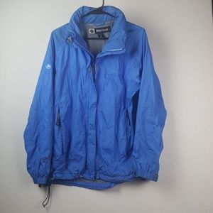 Marmot Blue Windbreaker Shell Raincoat